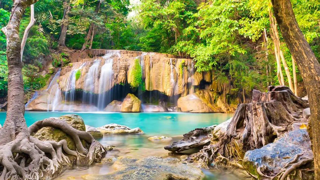 Erawan Park & Kanchanaburi Small-Group Tour