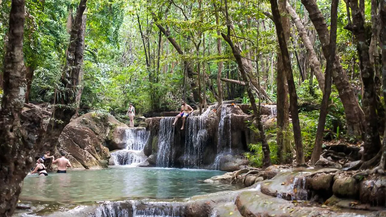 Erawan Park & Kanchanaburi Small-Group Tour