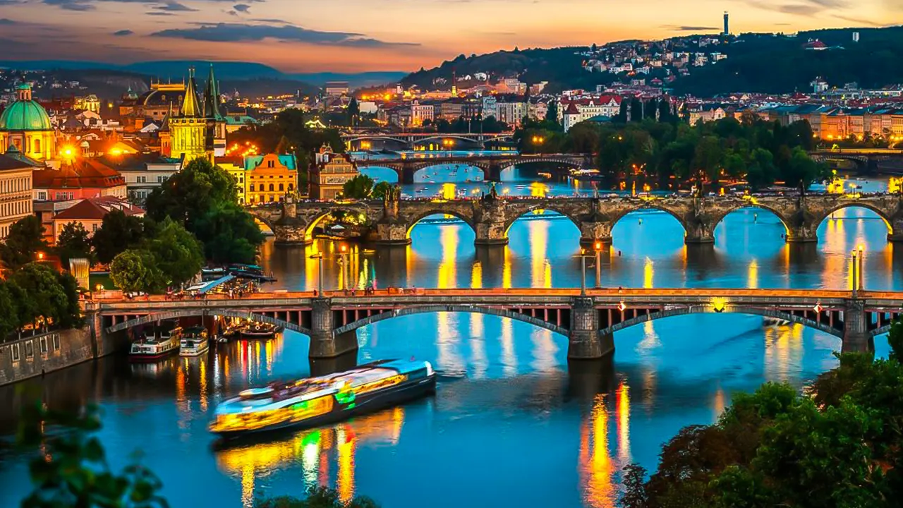 Vltava River Night Cruise with Buffet