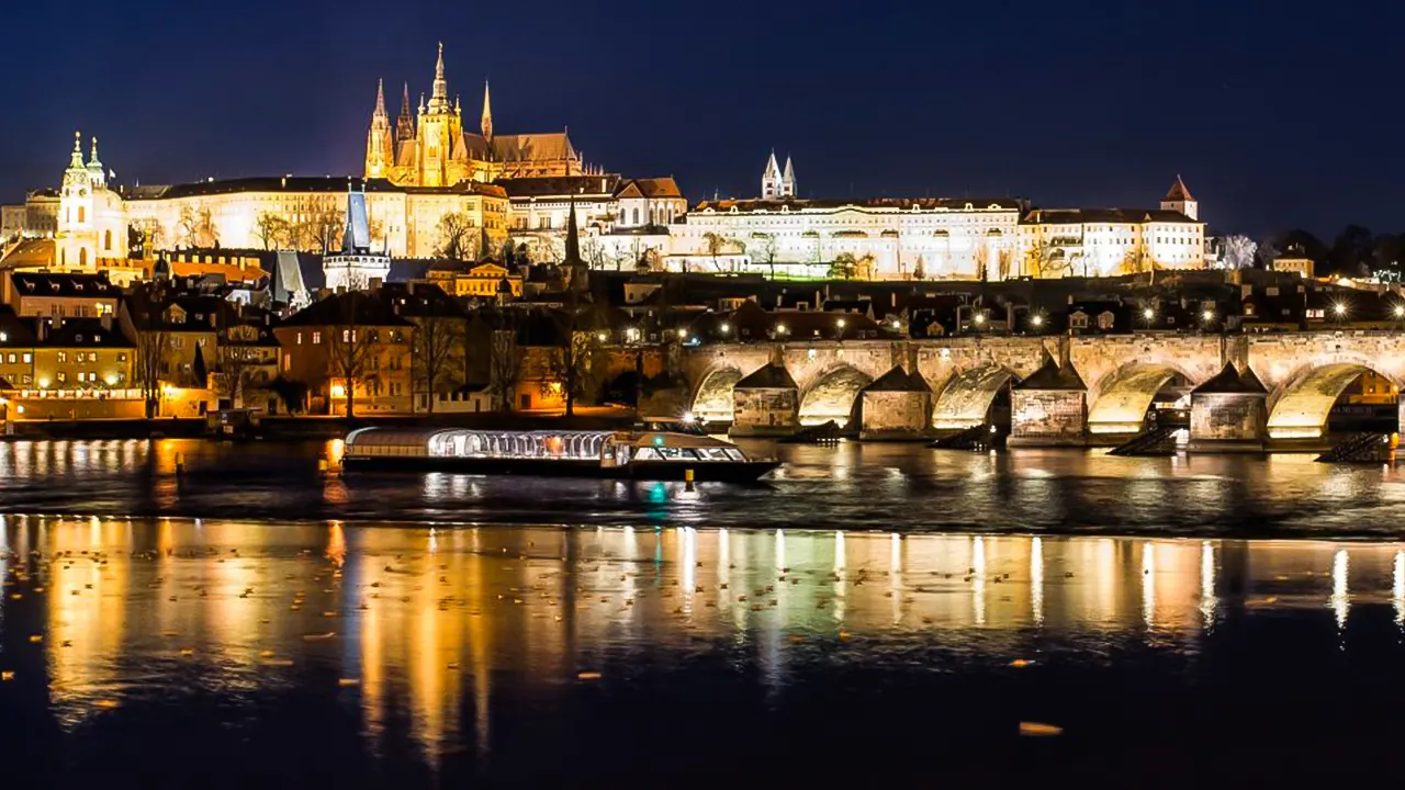 Vltava River Night Cruise with Buffet