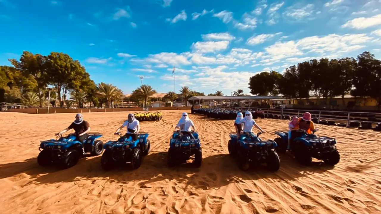 Desert safari, beach buggy, camel and tent camp