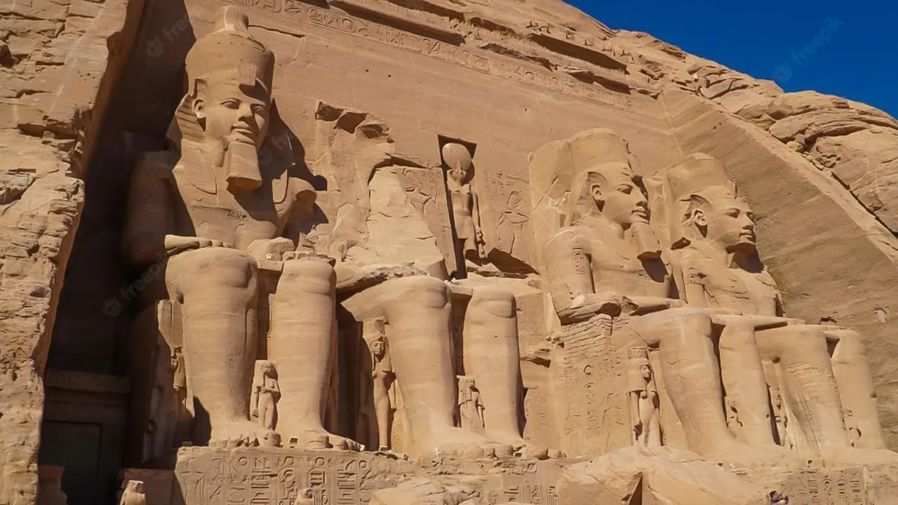 Abu Simbel Temple with transitions