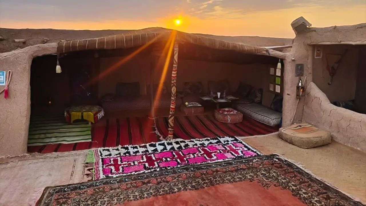 Agafai desert dinner with a camel ride at sunset