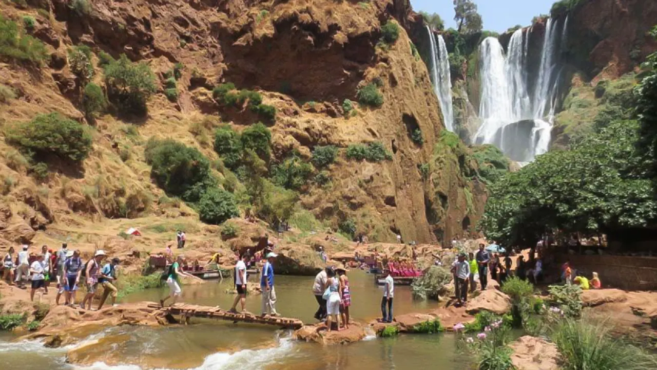 Ouzoud waterfalls  and monkeys included the Guide